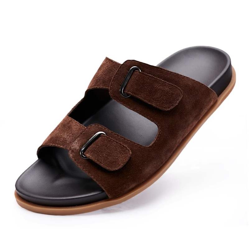Voguhomme Slide Slippers Men's Black/Brown