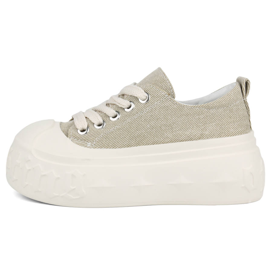 WENPU Lightweight Breathable Height Increasing Low top Skateboard Shoes Women's