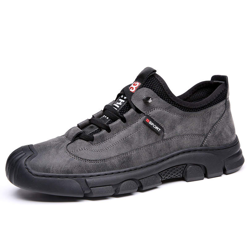MINGYITU Cow Leather Abrasion Resistant Waterproof Wear resistant And Waterproof Low top Casual Shoes Men's