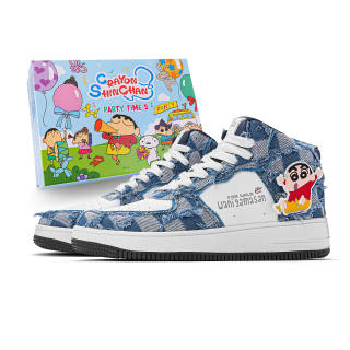 Crayon Shinchan High top Skateboard Shoes Unisex