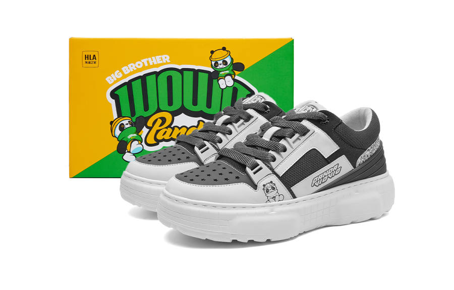 HLA Panda Wowo Collection Skateboard Shoes Men's Box