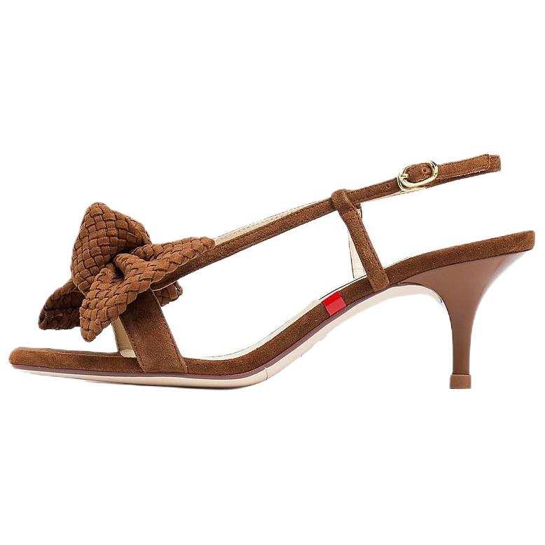 Staccato Weaving Butterfly Sheepskin One Strap Sandals Women's