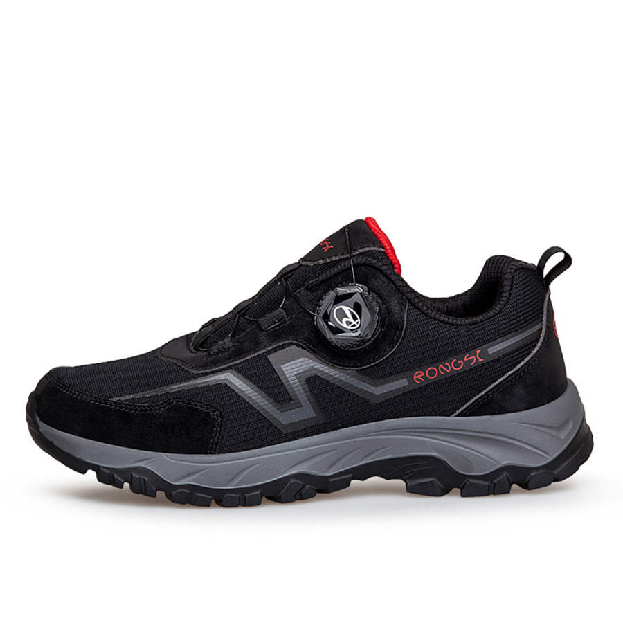 RONGSHI Textile, Synthetic Leather Slip Resistant Abrasion Resistant Elderly Life Casual Athletic Shoes Mom Shoes