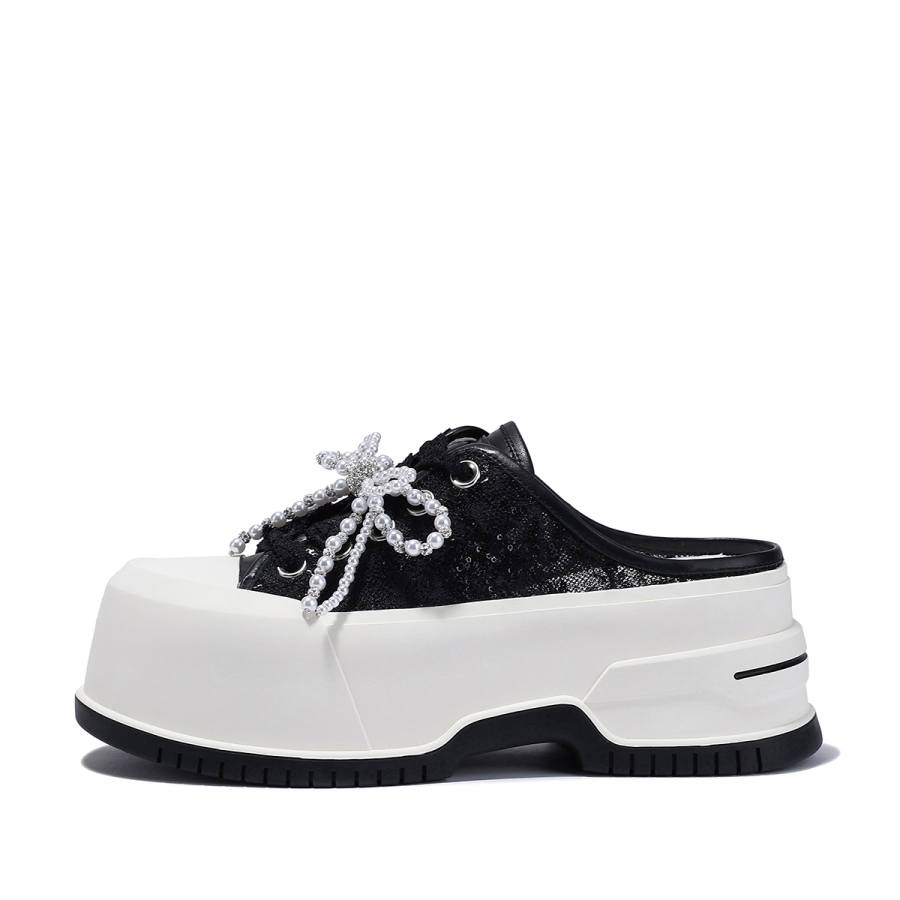 BELLALILY Rubber Sole Abrasion Resistant Slip Resistant Closed Toe Slippers Women's