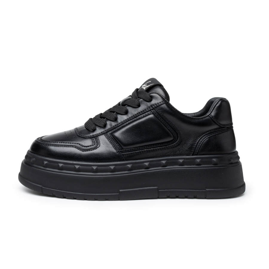 FED Top Grain Cow Leather Height Increasing Low top Skateboard Shoes Men's