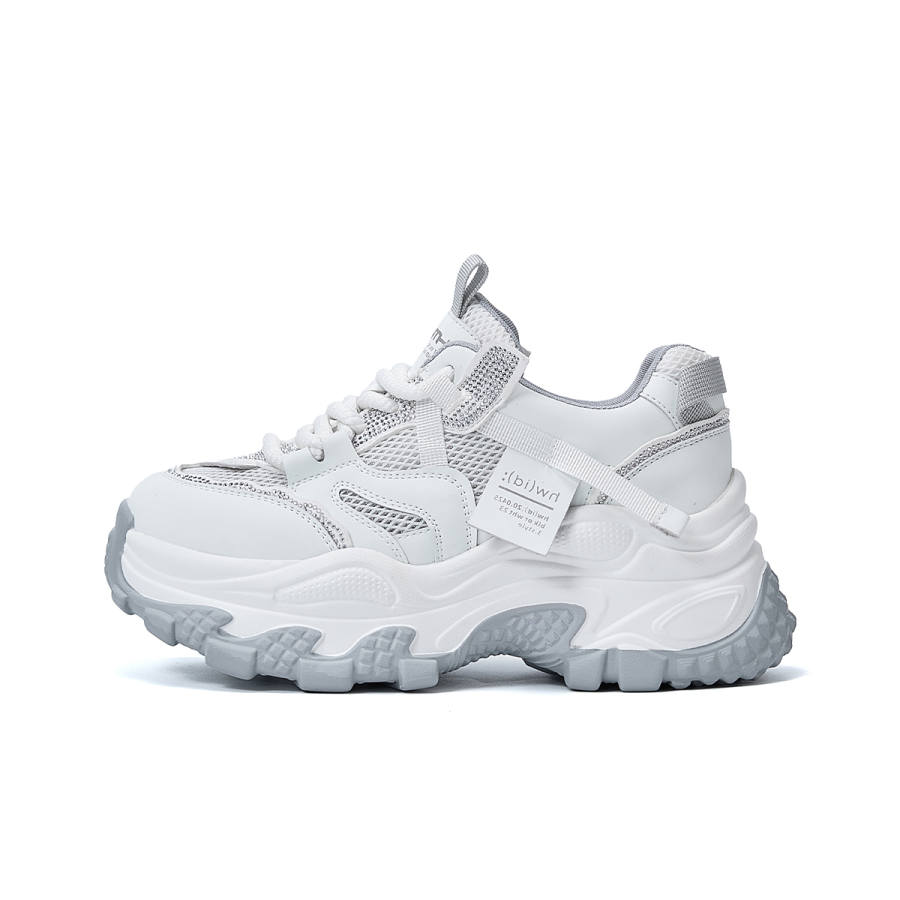 Hotwind Textile, Synthetic Leather Breathable Lightweight Breathable And Lightweight Low top Chunky Sneakers Women's