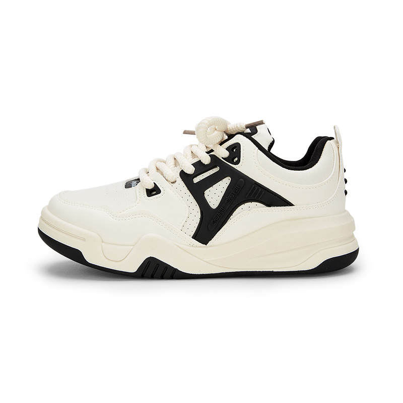 KARLIE KELLER Artificial Leather Abrasion Resistant Abrasion Resistant Low top Casual Shoes Men's Black White