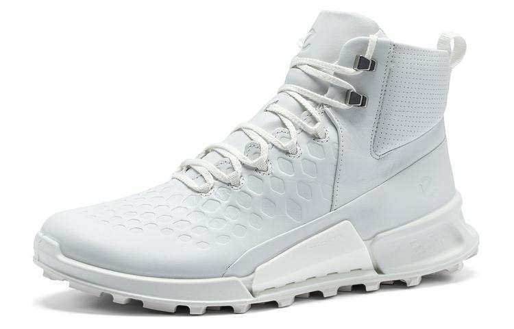 Ecco Ecco Step 2.1 Series Comfortable And Breathable High top Casual Shoes Men's White