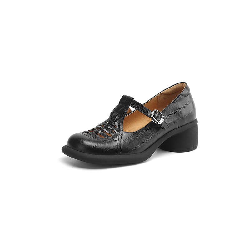 HONGYANGLIN Top Grain Cow Leather Casual Shoes Women's