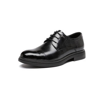 DAGUANGUIREN Dress Shoes Unisex Mid Top Black/Brown