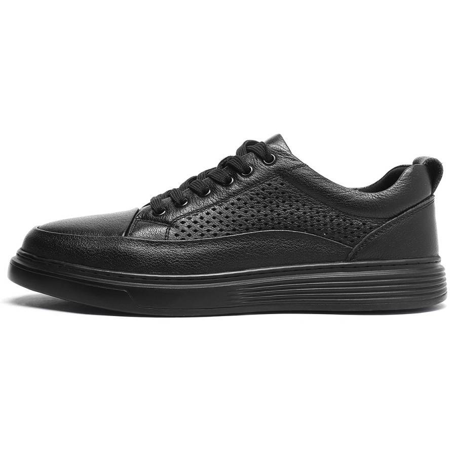 Mulinsen Top Grain Cow Leather Low top Skateboard Shoes Men's