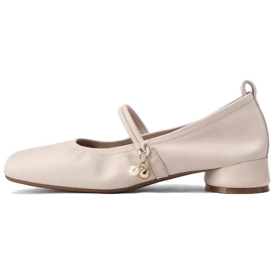 GOLDLION Sheepskin Mary Jane Shoes Women's