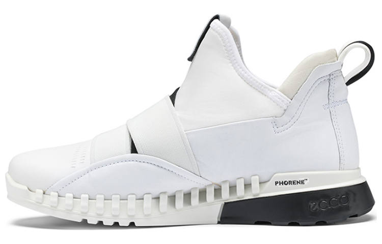 Ecco Cool Fly Leather Cushioning Abrasion Resistant Coverage High top Casual Shoes Women's White