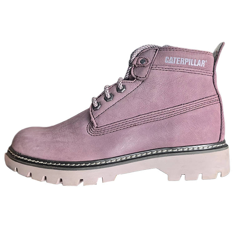 CAT Melody Top Grain Cow Leather Combat Boots Women's Purple