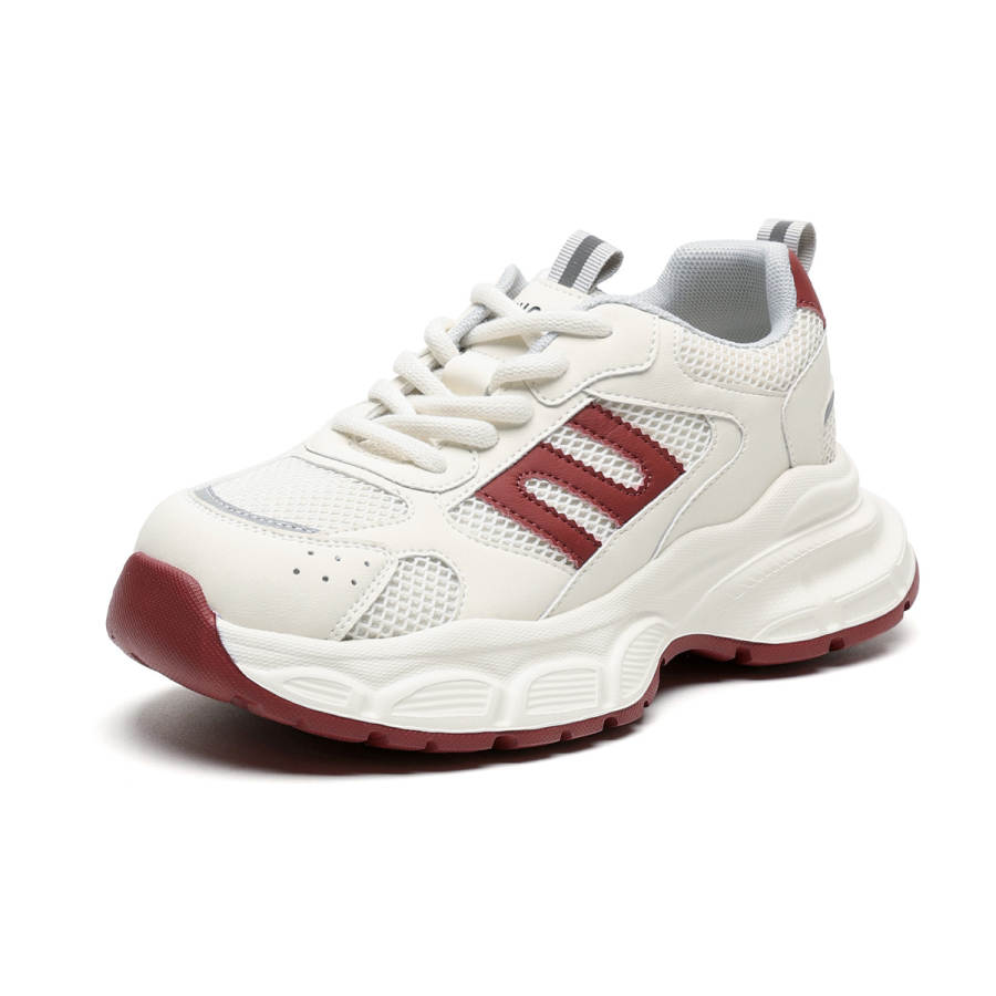 HUANAI Synthetic Leather Low top Chunky Sneakers Women's