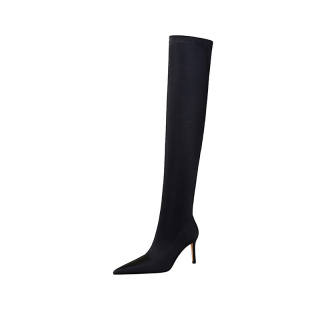 BIGTREE Over the knee Boots 8.5cm Women's Black