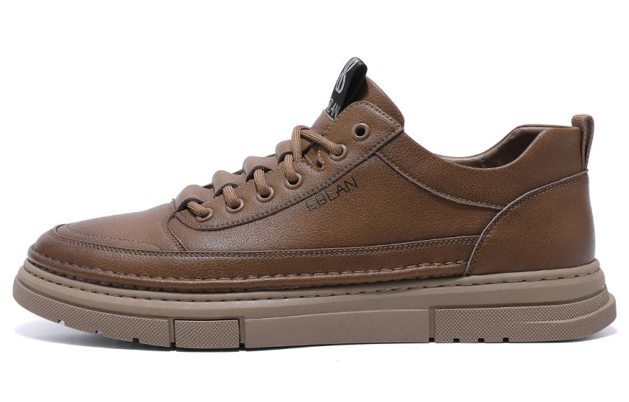 EBLAN EBLAN Skateboard Shoes Men's Low Top Brown