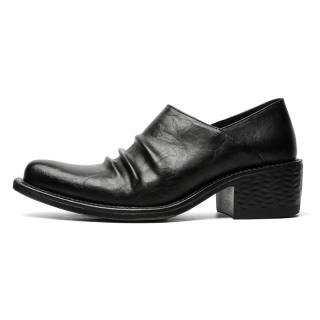 MODENGPAN Microfiber Leather Men's Casual Shoes Men's Black