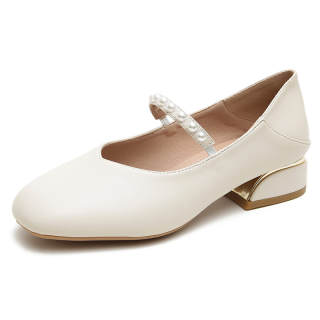 ZUOMILUO Microfiber Leather Chunky Heel Mary Jane Shoes 3cm Women's