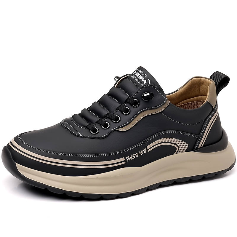 POPULAR ROUSE PR Cow Split Leather Low top Casual Shoes Men's