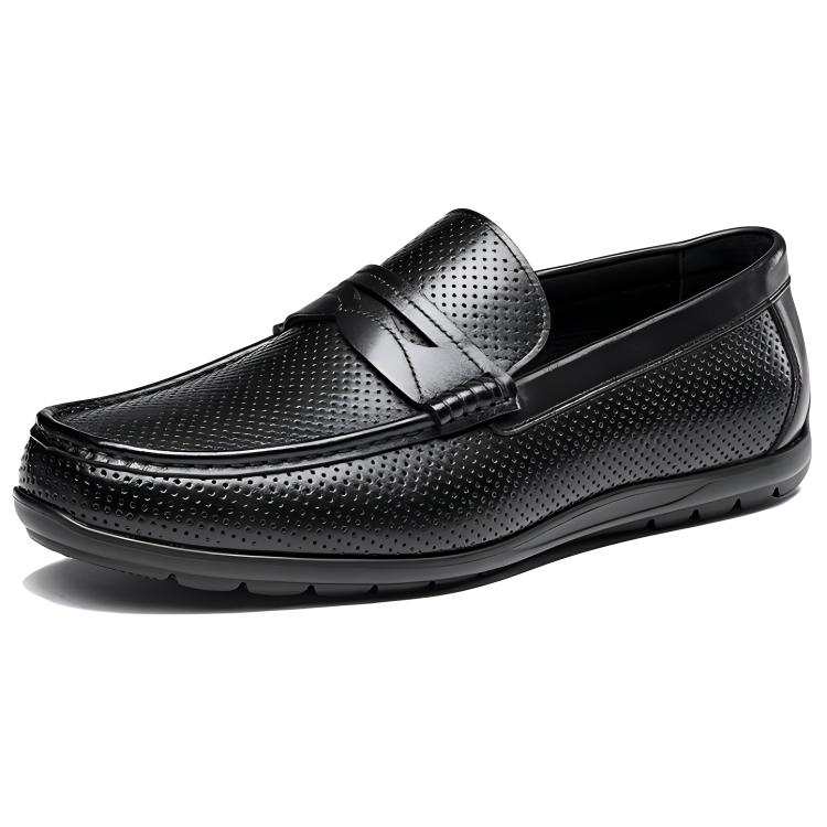 KANGNAI Loafers Men's Black/Yellow Brown