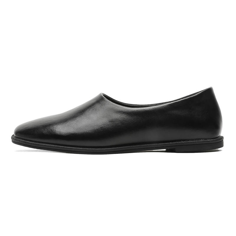 MUYI Microfiber Leather Low top Casual Shoes Unisex Black