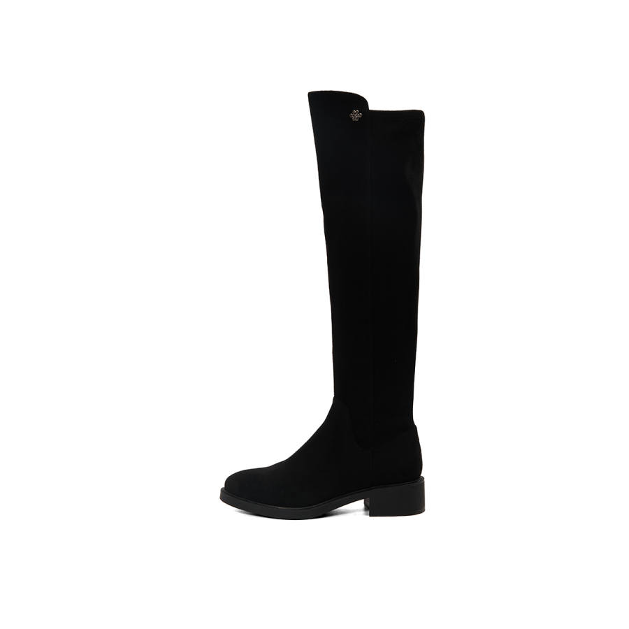 PT'SON Classic Over The Knee, Vintage Versatile Fashion Fleece Lined Western Denim, Stretch Knee high Boots Women's