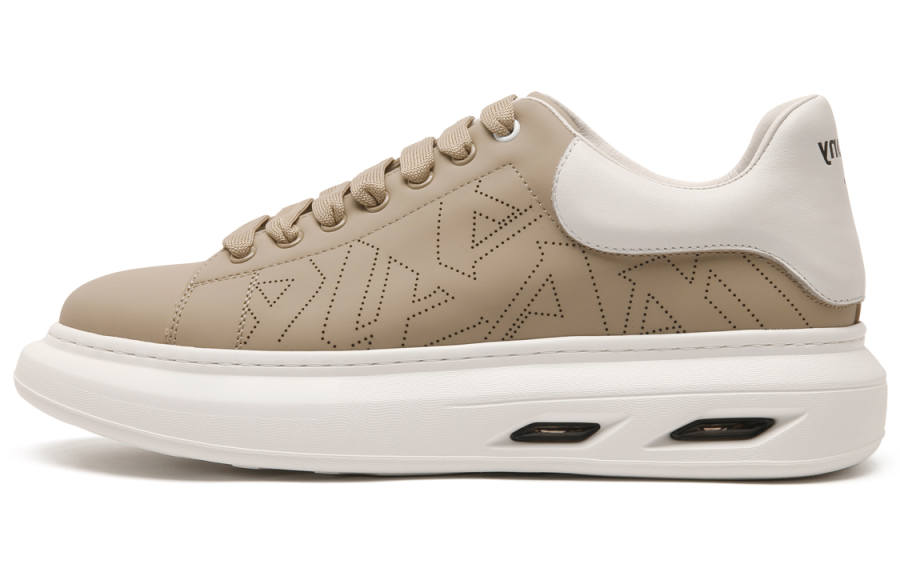 Anthony Miles Cow Leather Stylish Skateboarding Shoes Men's Apricot