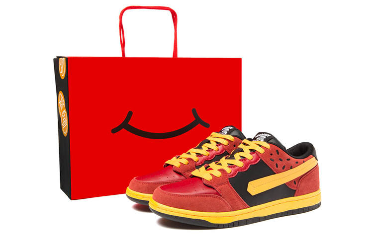 Vandy The Pink Burger Sneakers Trendy Stylish Skateboarding Shoes Men's Black Red