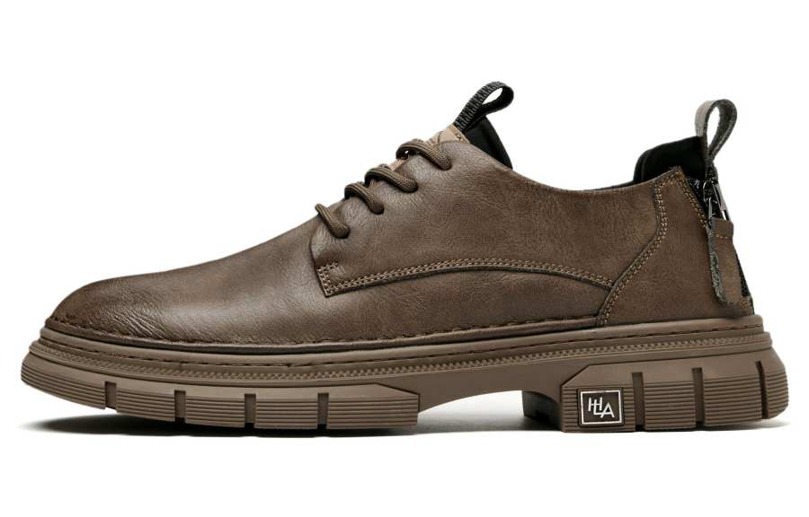 HLA Men's Casual Shoes Men's Low Top Black/Khaki