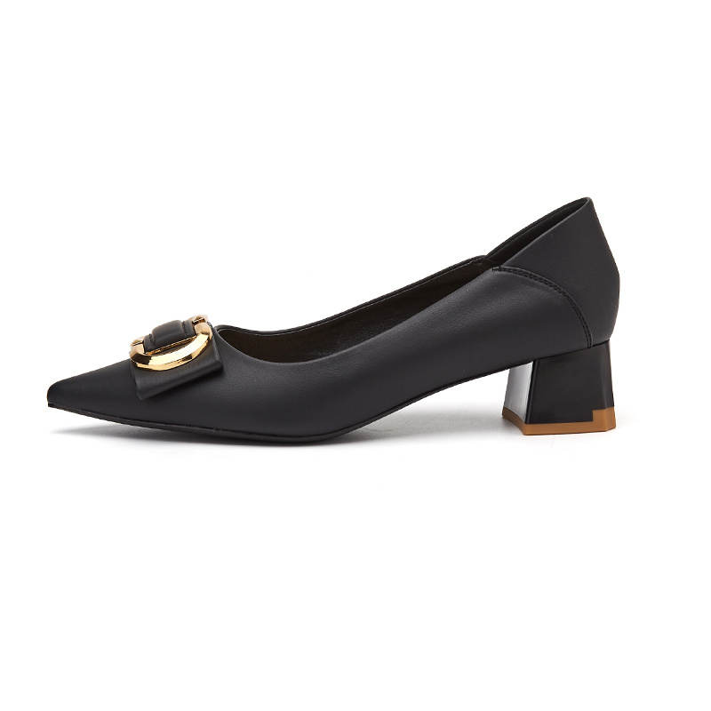 DAPHNE DAPHNE Pu Chunky Heel High Heels 4cm Women's