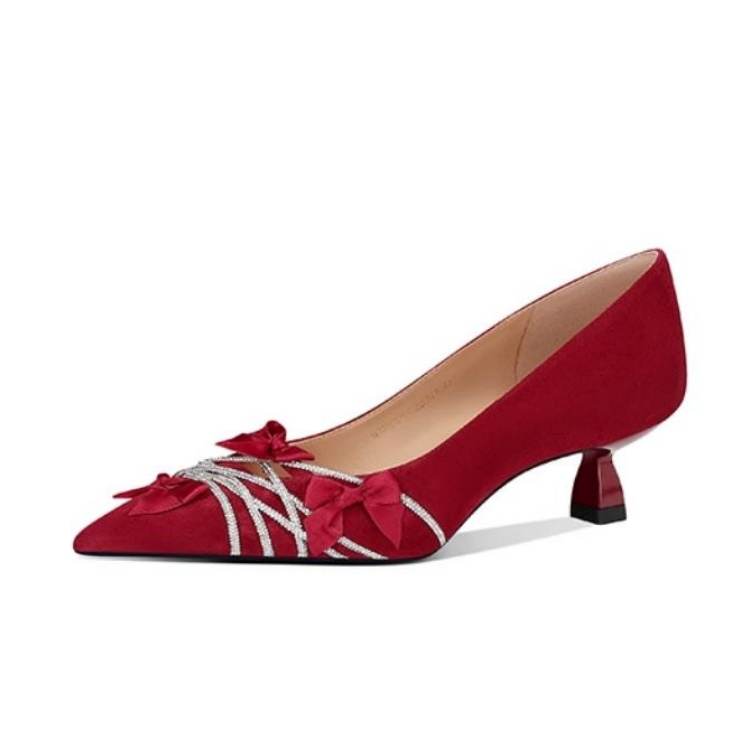 JESSICA SOPHIA Sheep Suede High Heels Women's