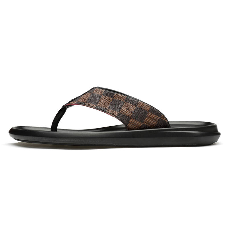 YIMINU Rubber Sole Totem Stitching Abrasion Resistant Abrasion Resistant Flip Flops Unisex