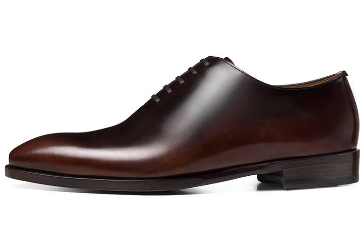 THOM WILLS British Vintage Business Oxford Shoes Old Money Style Dress Shoes Men's Dark Coffee Polished