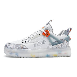 GUZHIDI GZJD Chinese Style Trendy Collection, Air Force 1 DUNK Campus Outdoor Trendy Versatile, Paisley Graffiti Design
