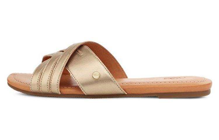 UGG UGG Leather Stylish Sandal Women's Metallic