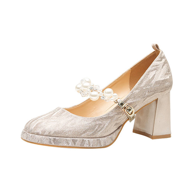 BIGTREE BIGTREE Cow Split Leather Mary Jane Shoes Women's