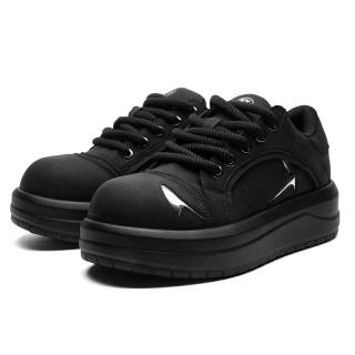 ZONEJOY Slip Resistant Abrasion Resistant Slip Resistant Abrasion Resistant Skateboard Shoes Unisex Black