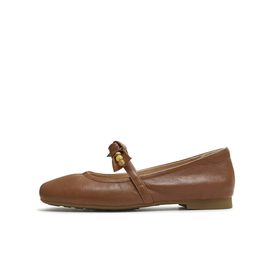 Teenmix Sheepskin Flat Mary Jane Shoes Women's