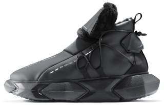 NORVINCY Pu Fleece Lined Slip Resistant Short Snow Boots Unisex Black