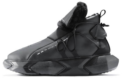 NORVINCY Pu Fleece Lined Slip Resistant Short Snow Boots Unisex Black