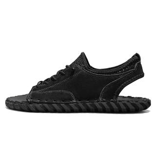 TOMAY Beach Sandals Men's Black/Sand/Wheat
