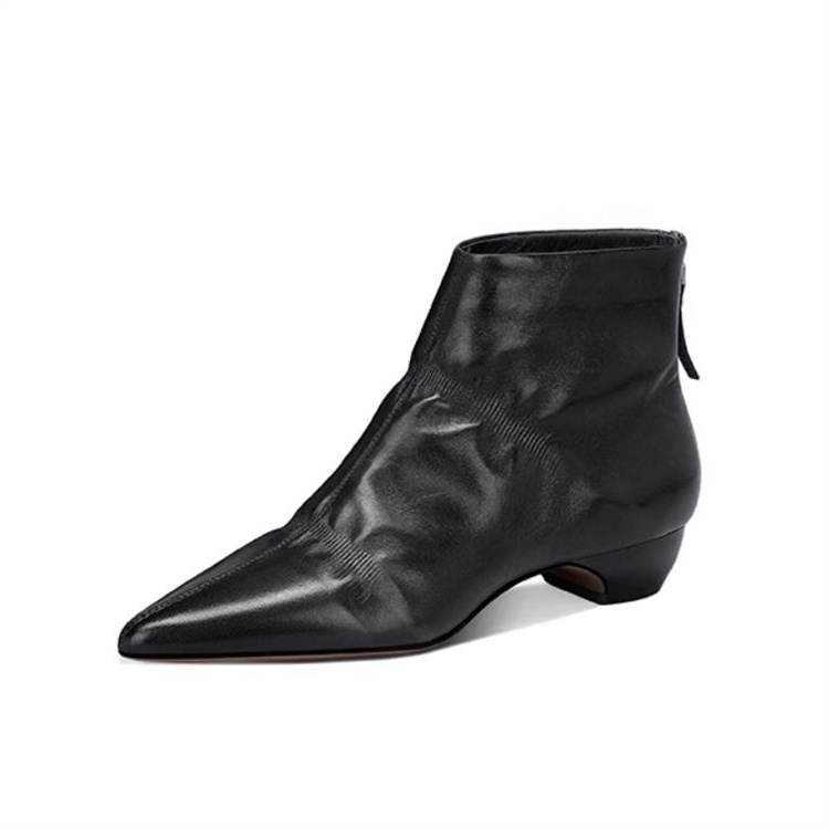JESSICA SOPHIA Sheepskin Ankle Boots 3cm Women's