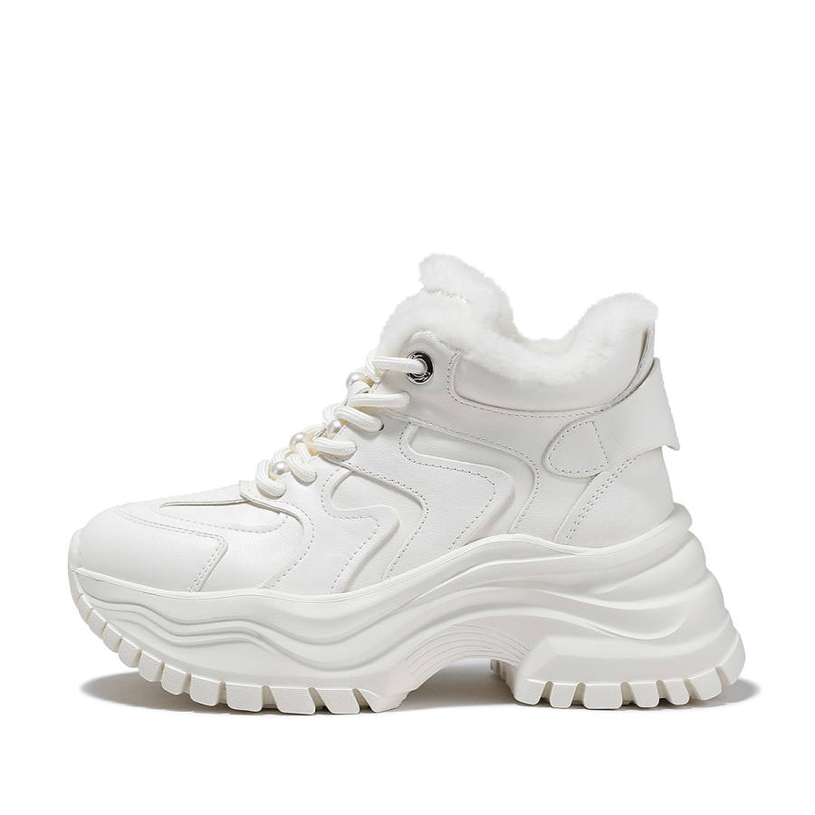 BELLALILY Top Grain Cow Leather High top Casual Shoes Women's
