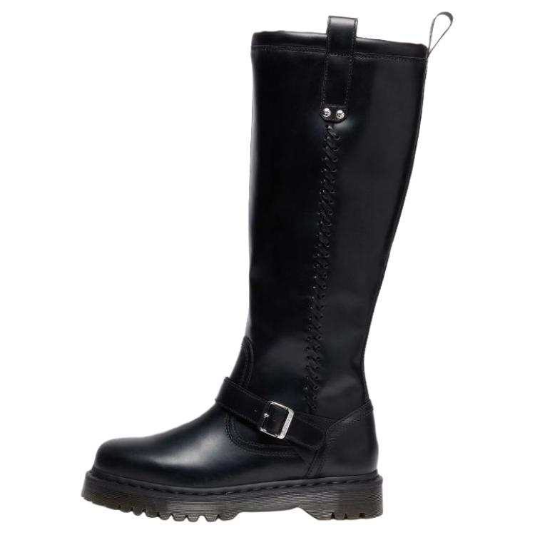 Dr.Martens Anistone Knee High Orleans Leather Biker Boots