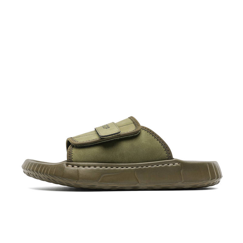 RITAI Slip Resistant Abrasion Resistant Slide Slippers Men's Olive Green
