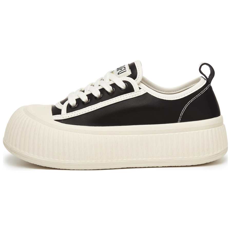 KEKAFU Cow Split Leather Low top Skateboard Shoes Women's