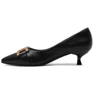 CAMEIDO Cow Split Leather High Heels 4cm Women's Black