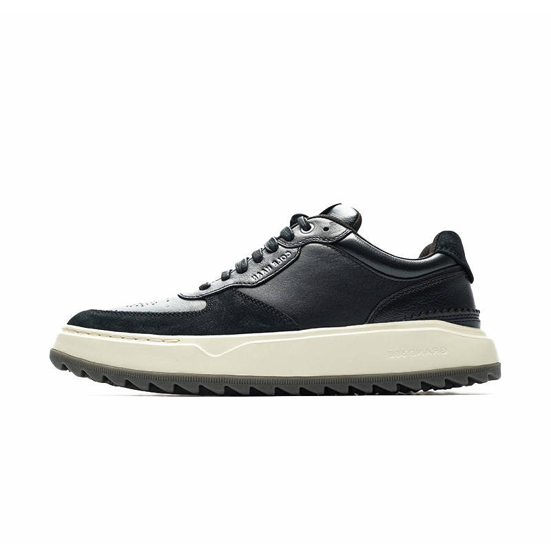 COLE HAAN Cow Leather Cushioning, Wear Resistant Low top Skateboard Shoes Men's Black