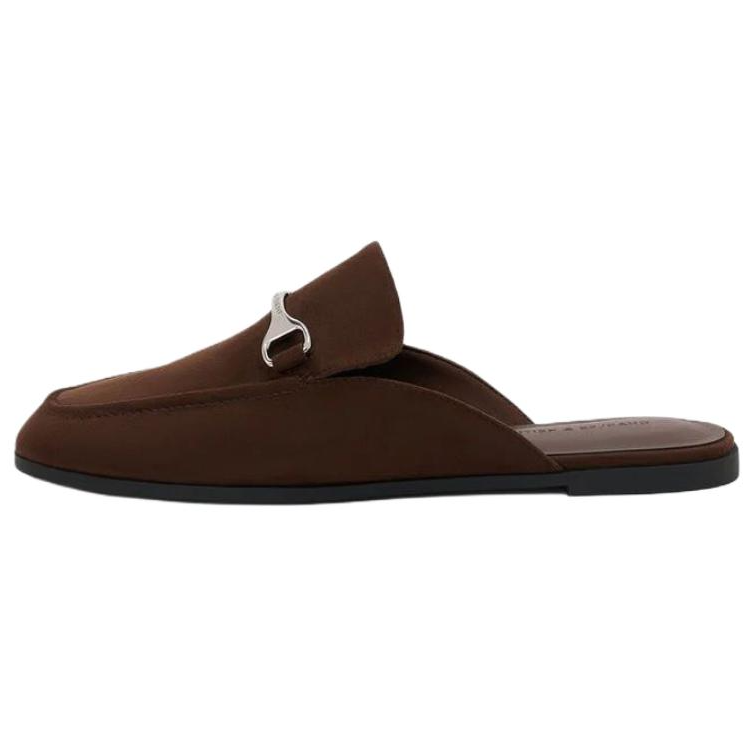 CHARLES&KEITH Abrasion Resistant Abrasion Resistant Closed Toe Slippers Women's Dark Brown